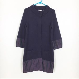 Vince | Wool Cashmere Purple Long Sweater Cardigan